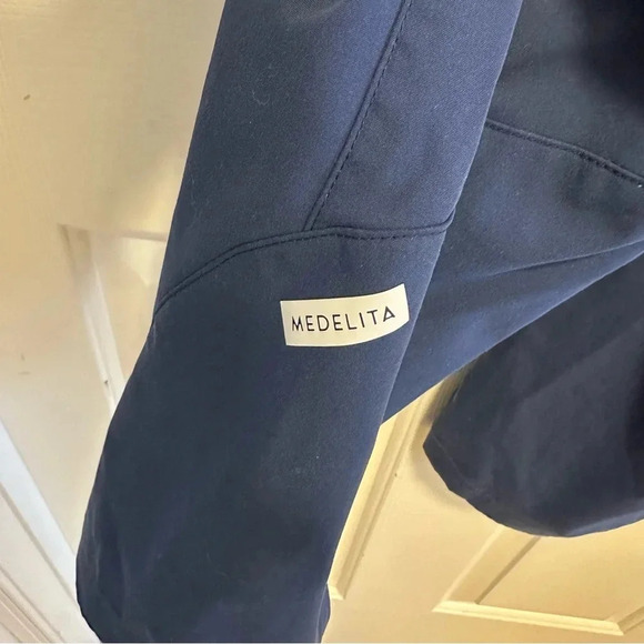 Medelita Women Argon Scrub Pants Size XXL Navy Blue Drawstring Waist Stretch - Picture 5 of 7